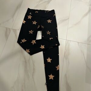 Terez Black and Gold Starry Leggings size L